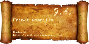 Frindt Amarilla névjegykártya